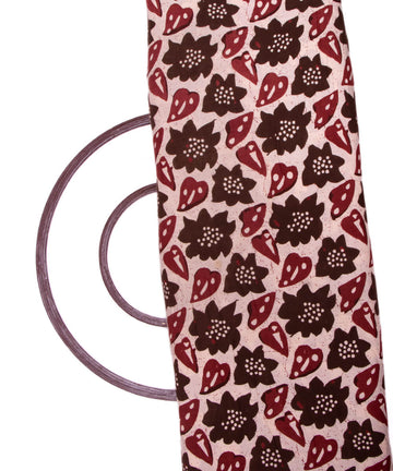 Off White Colour Floral Print Rayon Fabric